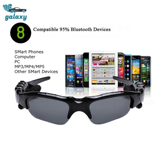 Galaxy Kính Mát Tích Hợp Tai Nghe Bluetooth Không Dây Tiện Dụng Chất Lượng Cao