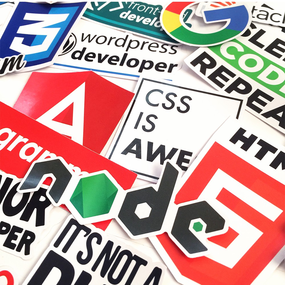 Bộ 30 Sticker Developer Programing Hình Dán Lập Trình Viên - Chống Thấm Nước