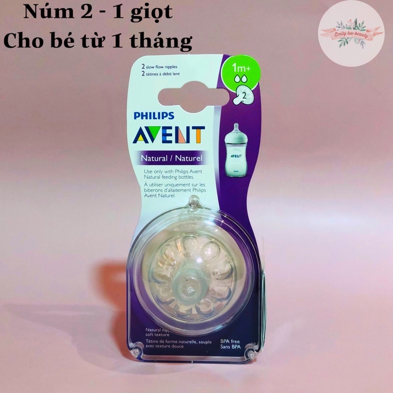 Núm ty Avent số 2 chính hãng