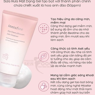 sữa rửa mặt innisfree đào