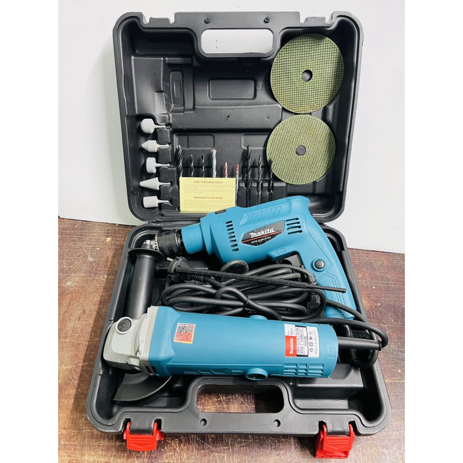 Bộ máy khoan makita điện 9556 + mài makita điện 1630