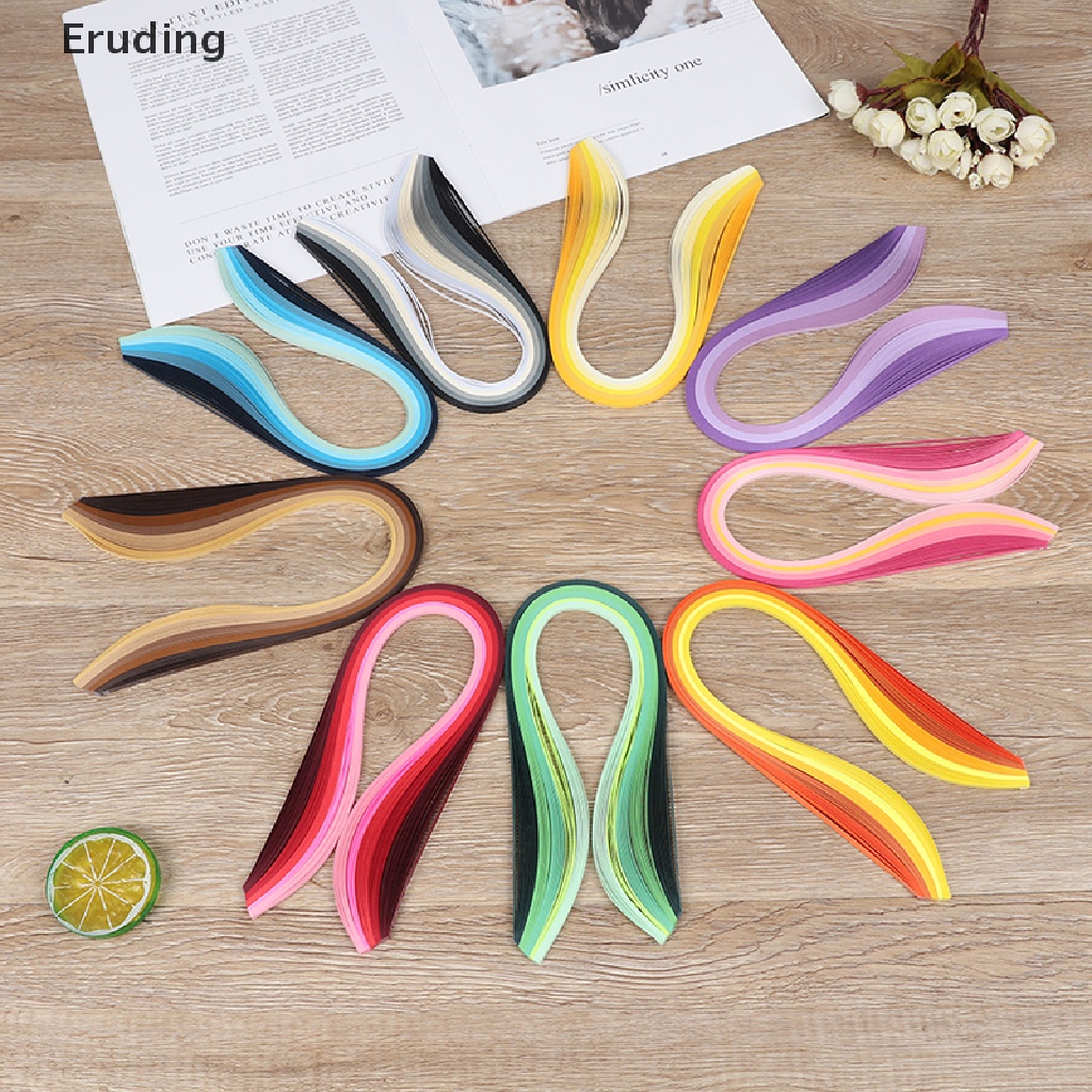 Set 100 Dải Giấy Cuốn Quilling 3mm 39cm Làm Đồ Thủ Công DIY