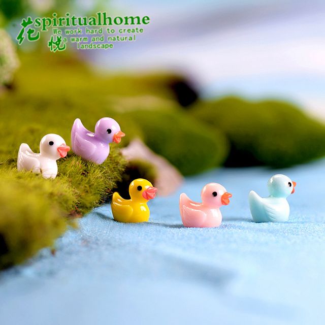 Mô hình vịt nhiều màu trang trí Tiểu Cảnh - terrarium