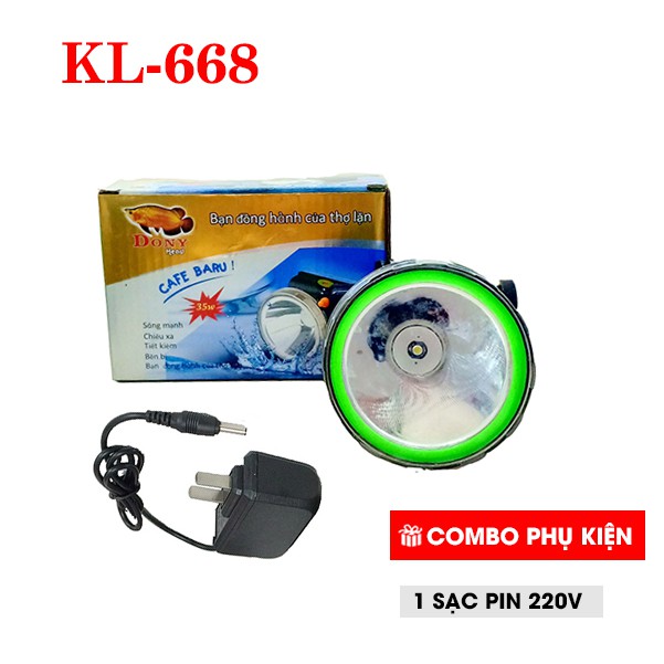 Đèn pin đội đầu siêu sáng (đèn PIN thợ lặn sau 50m không sợ gi nước) KL-668
