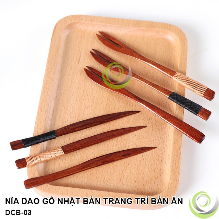 DAO NĨA GỖ SỤ NAM MỘC PHONG CÁCH NHẬT BẢN TRANG TRÍ BÀN ĂN ĐẠO CỤ CHỤP ẢNH SẢN PHẨM INS DCB-03