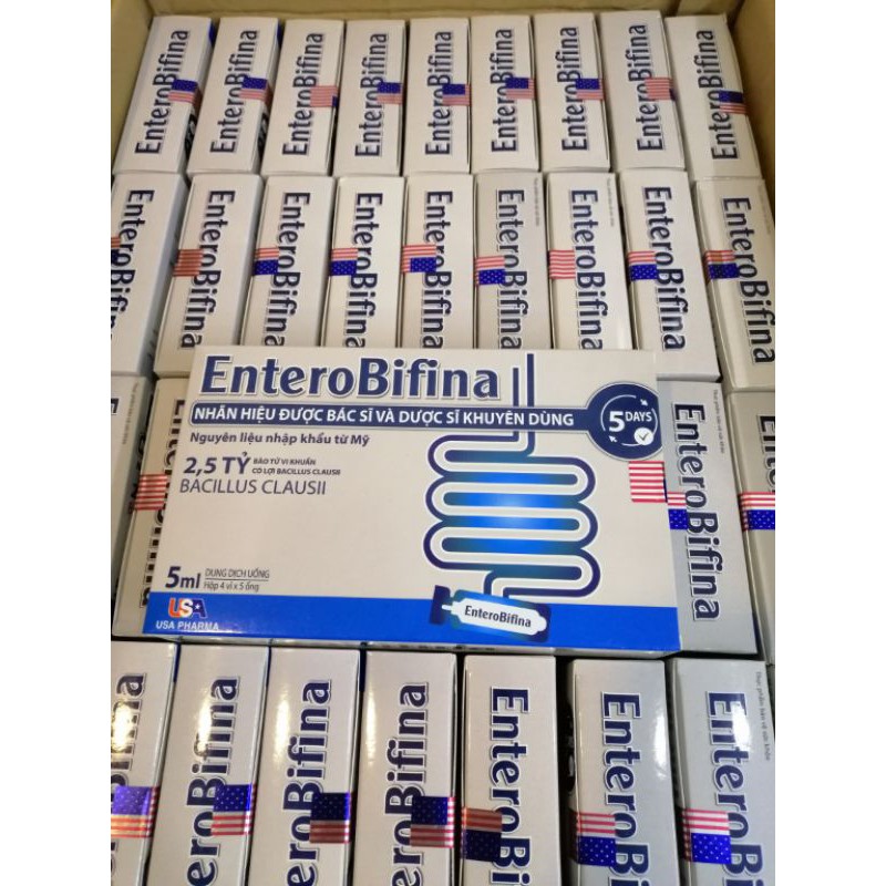 Men vi sinh enterobifina dạng nước, giúp cân bằng hệ tiêu hóa.