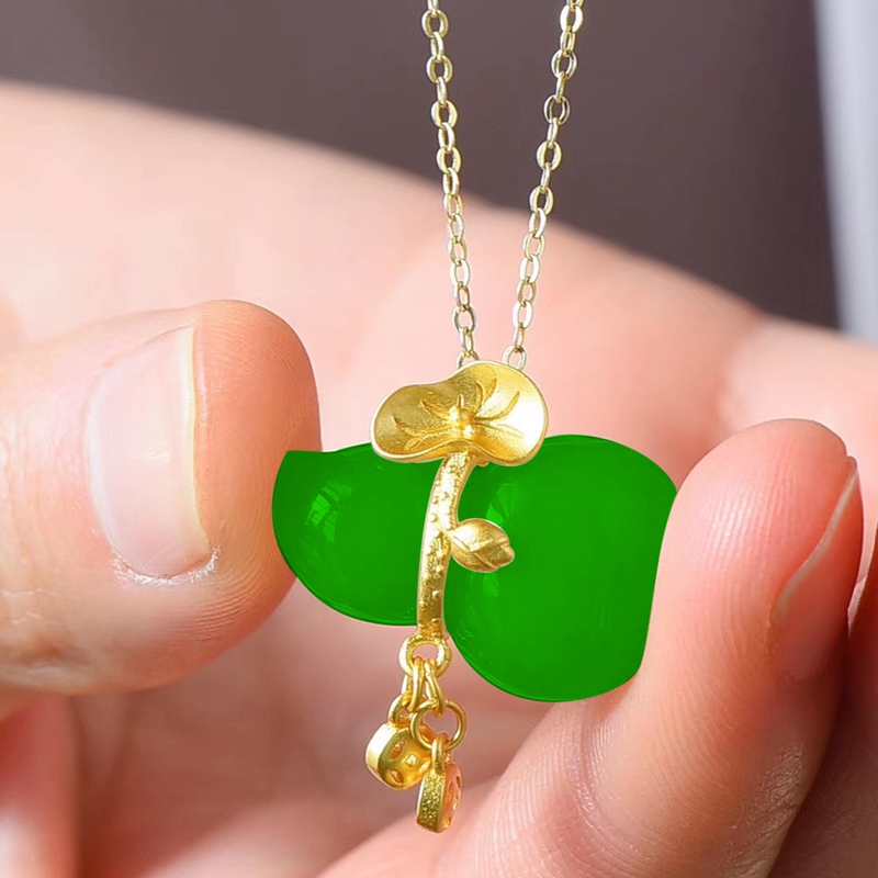 Dây Chuyền Mặt Ngọc Bích Giả Thời Trang Cho Nữ