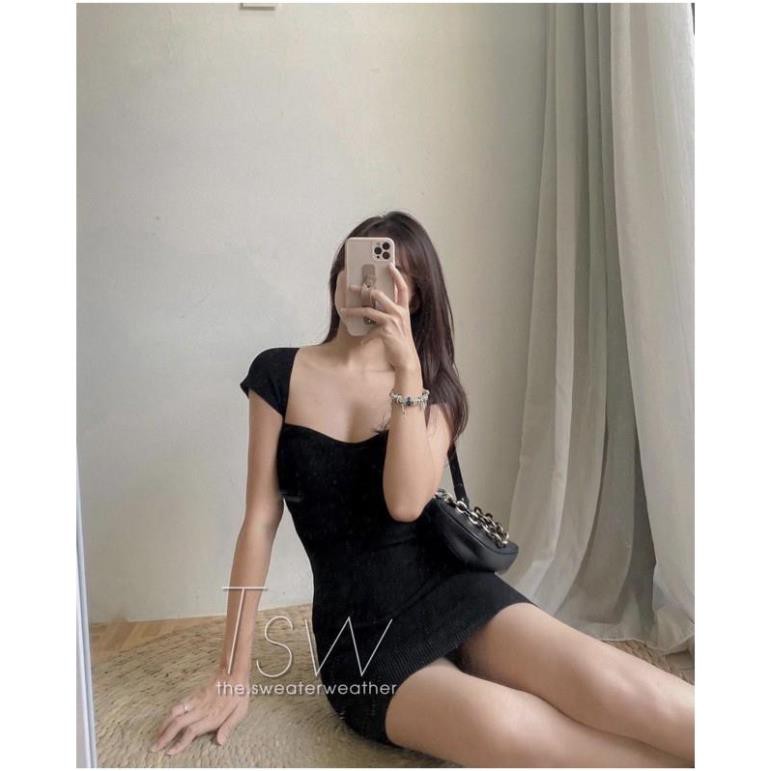 Váy body - Đầm body tay cánh tiên