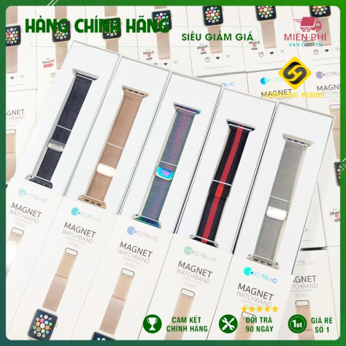 Dây đeo Apple Watch Milanese Loop chính hãng Coteetci cao cấp