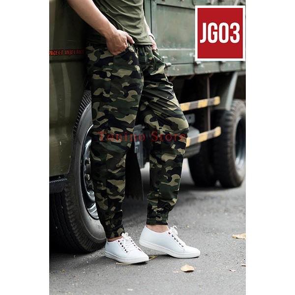Quần jogger nam nữ rằn ri kaki co dãn ống chun | BigBuy360 - bigbuy360.vn