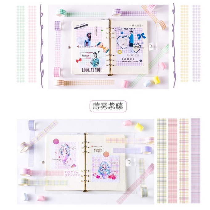 Hộp 4 cuộn washi grid tape