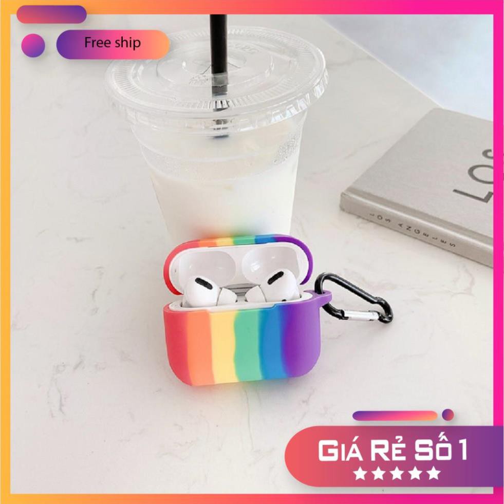 Airpods Case ⚡Freeship ⚡ Model Lovely  Rainbow -  Cho Tai Nghe Không Dây 1/ 2/ i12/ Pro