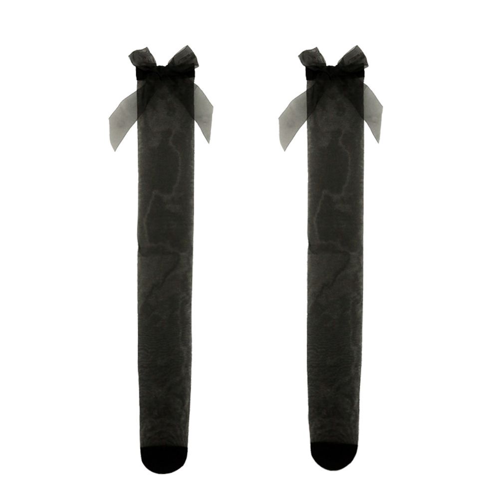 Vớ cotton dài qua gối đính nơ dễ thương dành cho nữ