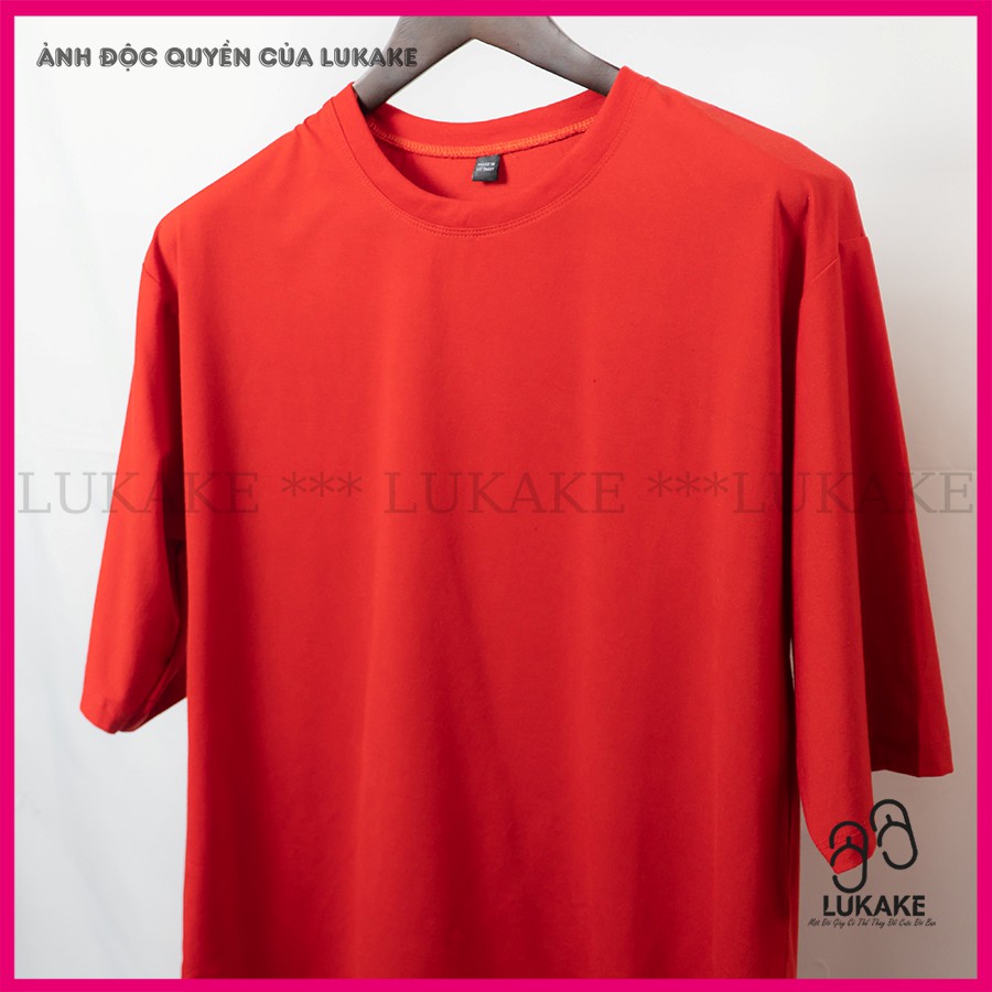 Áo Thun Trơn Tay Lỡ 100 cotton❤️FREESHIP❤️  - Áo Phông Trơn Unisex Over size from rộng LUKAKE