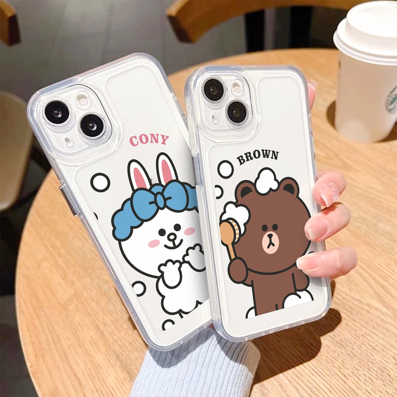 Ốp lưng iphone Ốp điện thoại Suntaiho silicon mềm in hình thỏ/gấu thích hợp cho iPhone 11 Pro 13 12 Pro Max XS Max X XR 7 8 Plus