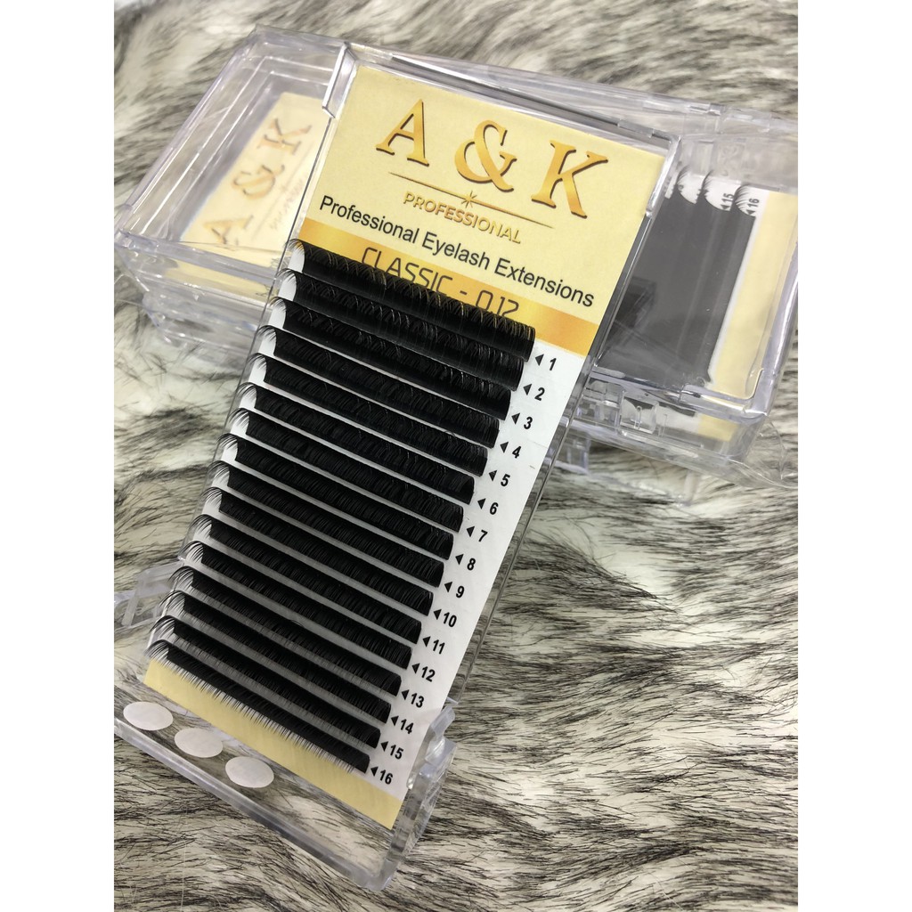 Mi khay A&K 16 line cong C/d - 0.10/0.12/0.15 - Sushi nail mi