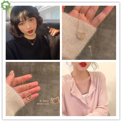 Vòng cổ mặt hình chú gấu đáng yêu màu sắc thời trang cho nữ