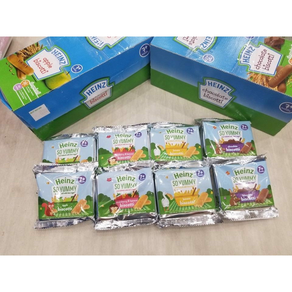Bánh quy ăn dặm Heinz cho bé từ 7m+ date mới Mamababyvn