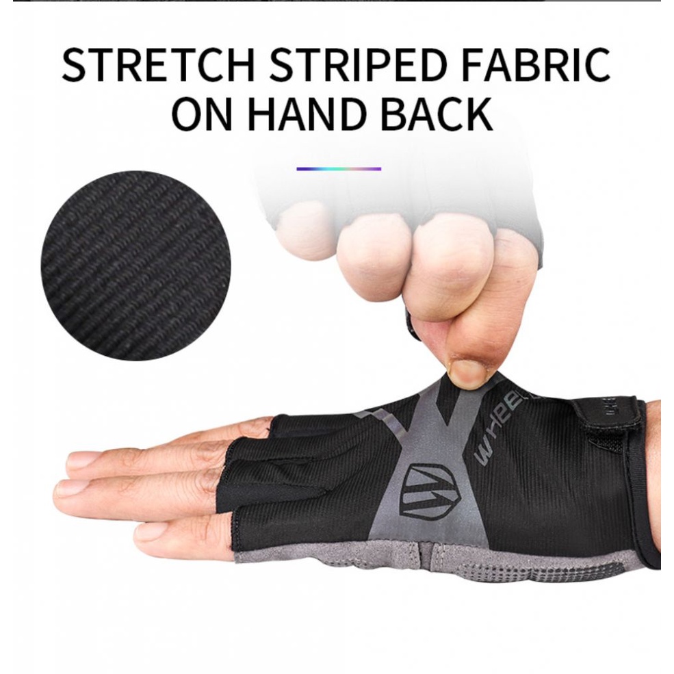 Bánh xe LÊN Đi Xe Đạp Găng Tay Nửa Ngón Tay Chống Sốc Chống Mài Mòn Thoáng Khí Ngoài Trời Thể Thao MTB Đường Xe Đạp Găng Tay Găng Tay Người Đàn Ông Phụ Nữ