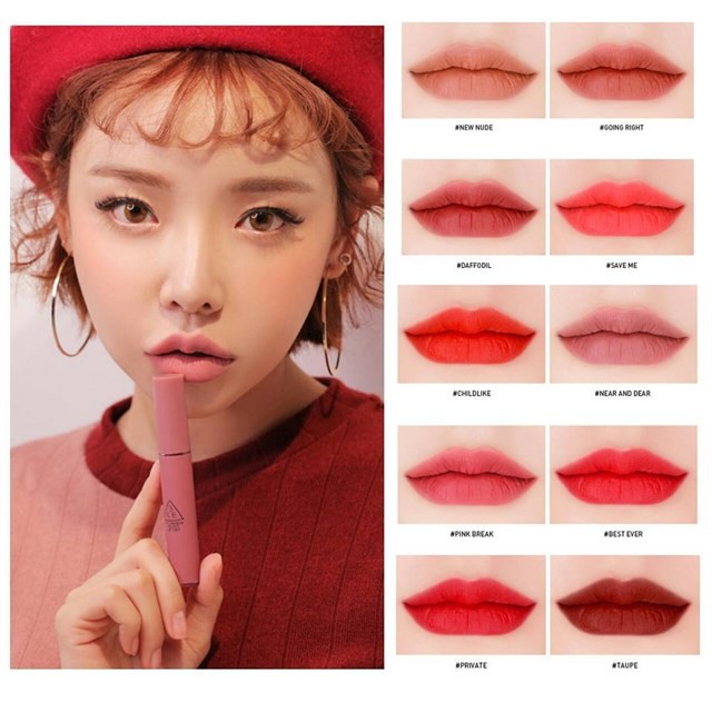 Son kem 3CE Velvet Lip Tint ( hàng auth ) full màu