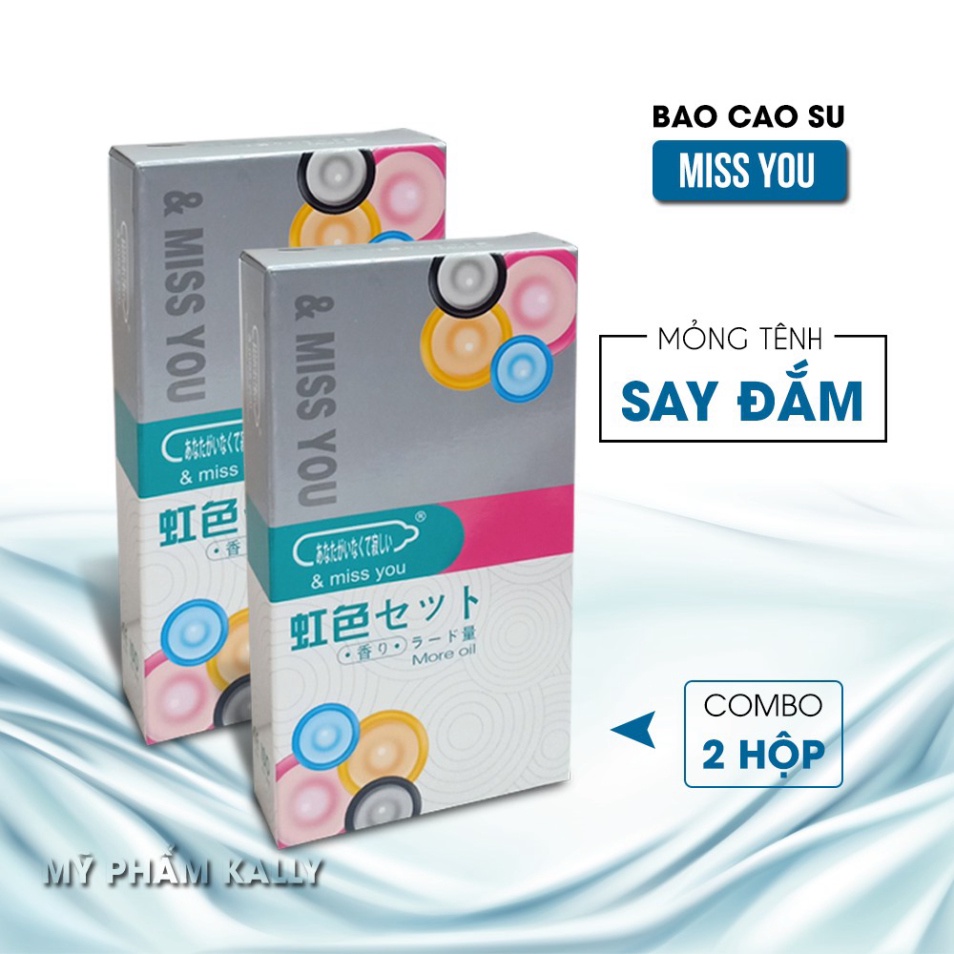 [Combo 3 Hộp] Bao Cao Su Miss You Siêu Mỏng (Hộp 12C) - Dòng Bcs Mang Lại Cảm Giác Chân Thực, Tăng Khoái Cảm