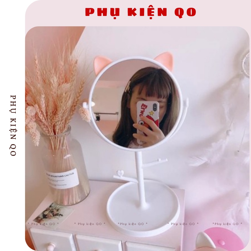 Gương đứng để bàn tai gấu,thỏ G01