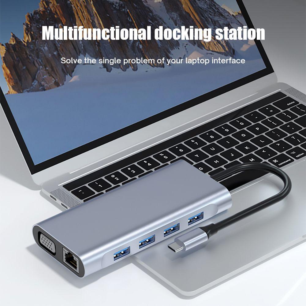 BEBETTERM Bộ Chia Nhiều Cổng USB Type-C Và Cổng Sạc 3.5mm USB 3.0 4K HDMI Cho Laptop PC