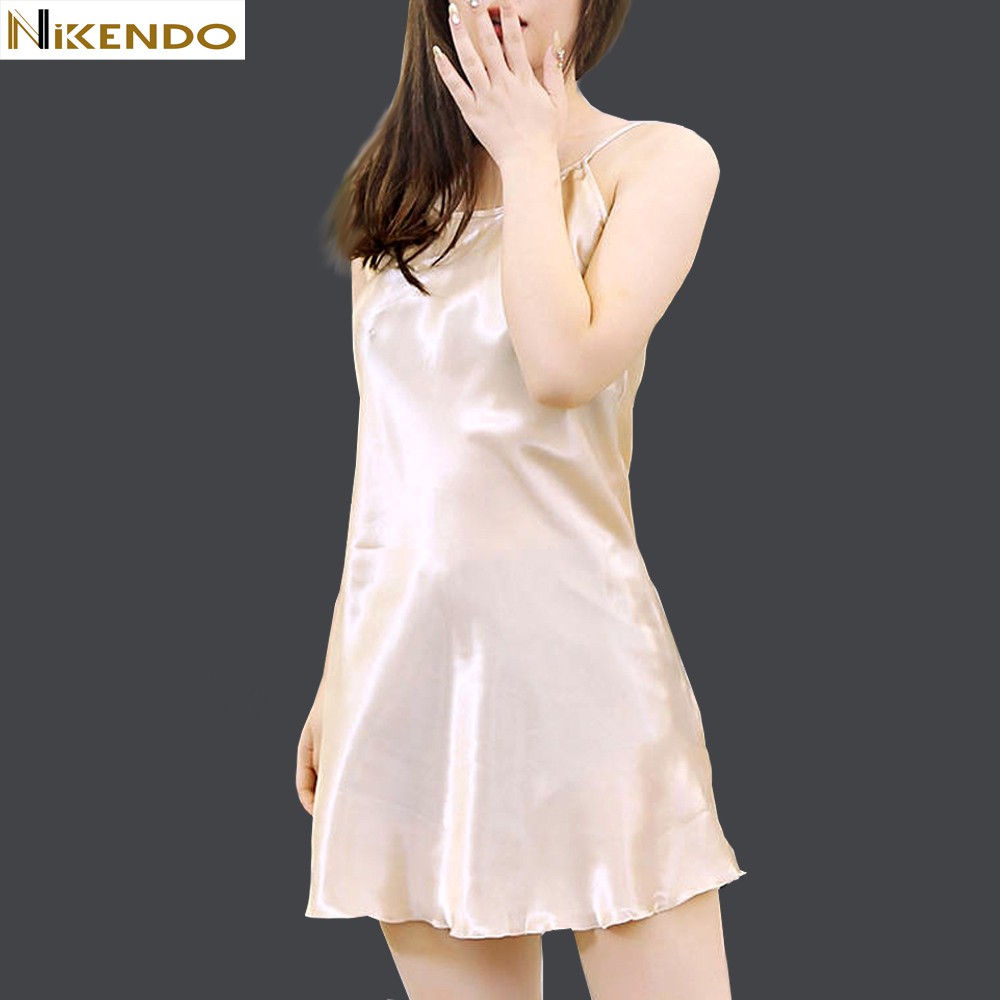 Váy Ngủ 2 Dây Lụa Satin Cao Cấp - Đầm Ngủ Dễ Thương Nikendo (Video Tự Quay) PL1 | BigBuy360 - bigbuy360.vn