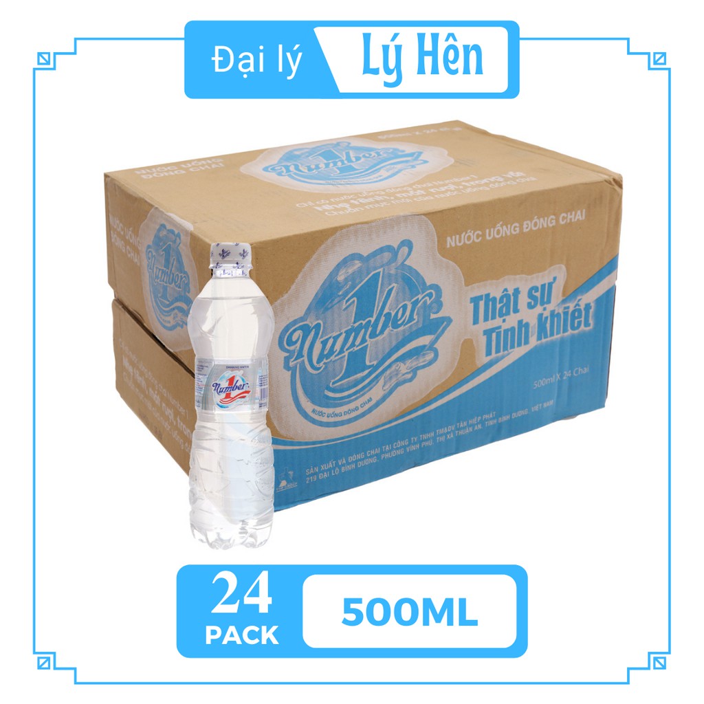 Nước Suối Tinh Khiết Đóng Chai Number One - No 1 Chai Nhựa 500ml HSD 30-5-23