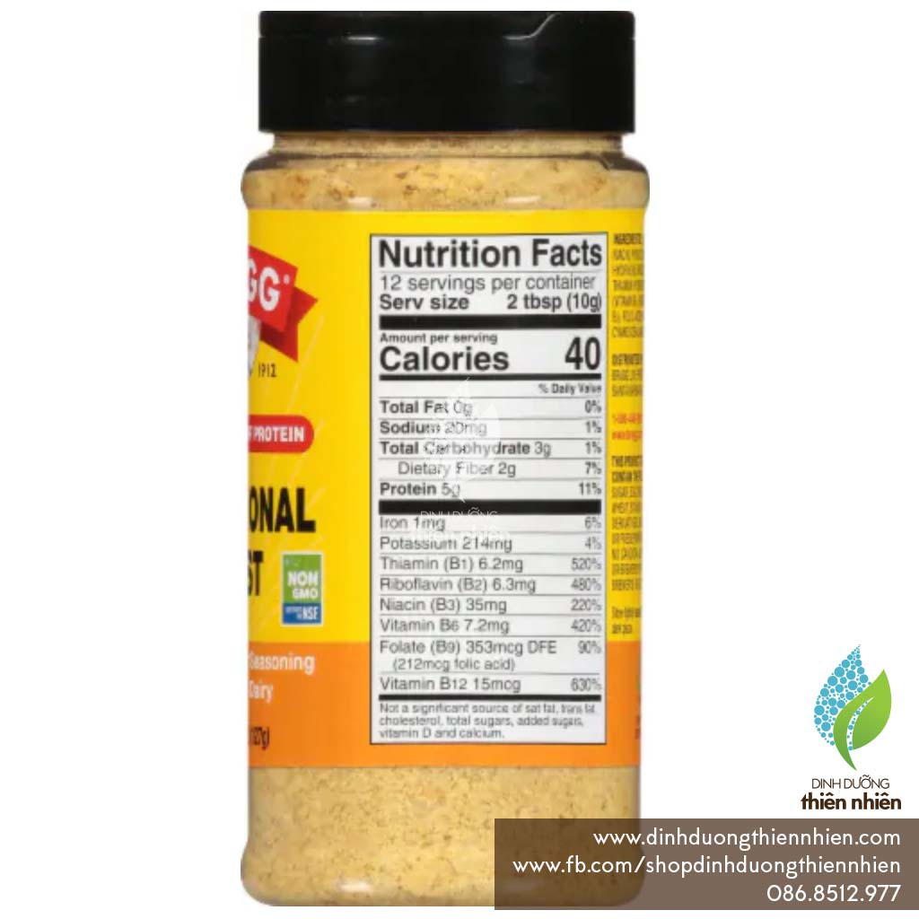 Men Dinh Dưỡng Bragg Nutritional Yeast, 127g