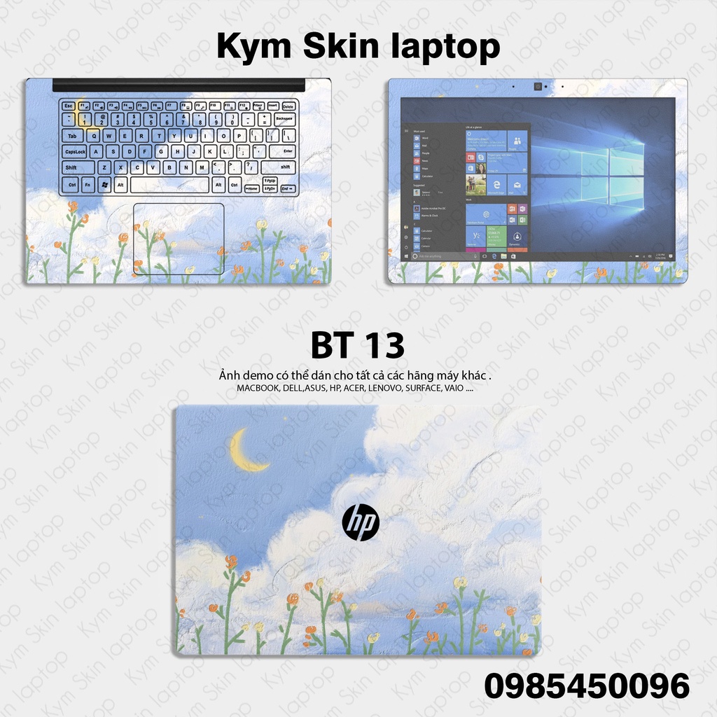 Skin Laptop in theo mẫu Khung Cảnh Thiên Nhiên - Cắt Sẵn Theo Kích Thước Từng Laptop