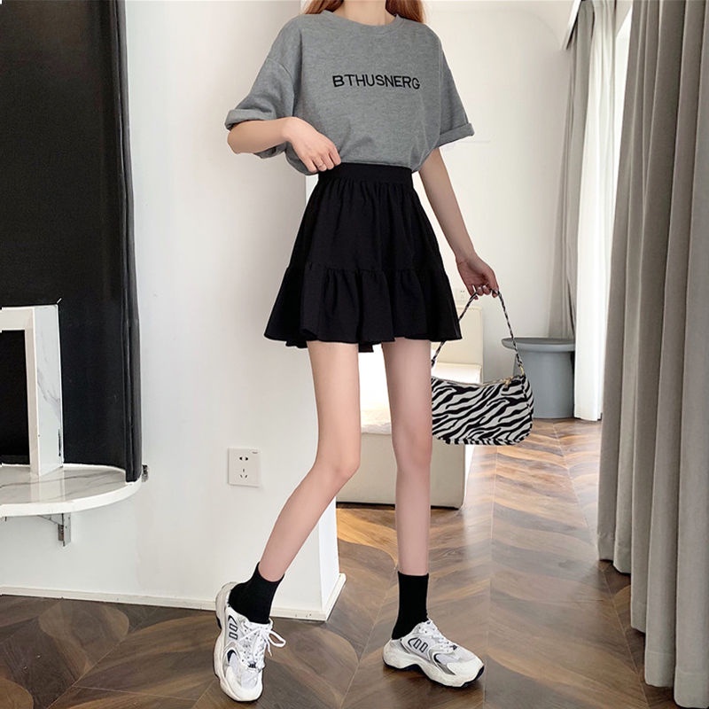 Chân váy chữ A IELGY lưng cao xếp ly thời trang xinh xắn cho nữ