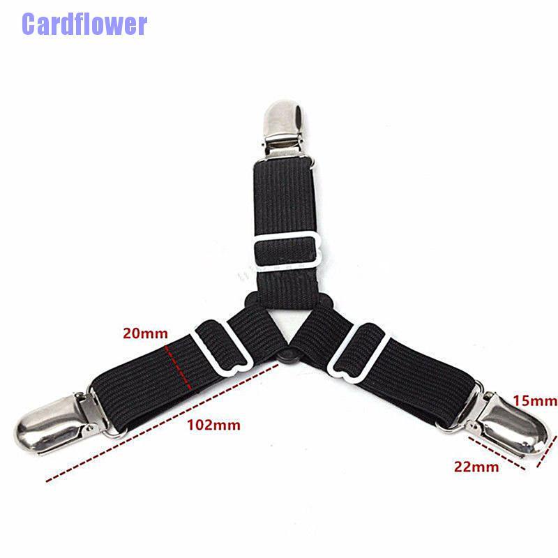 Cardflower  2pcsTriangle Suspender Holder Bed Mattress Sheet Straps Clips Grippers Fasteners