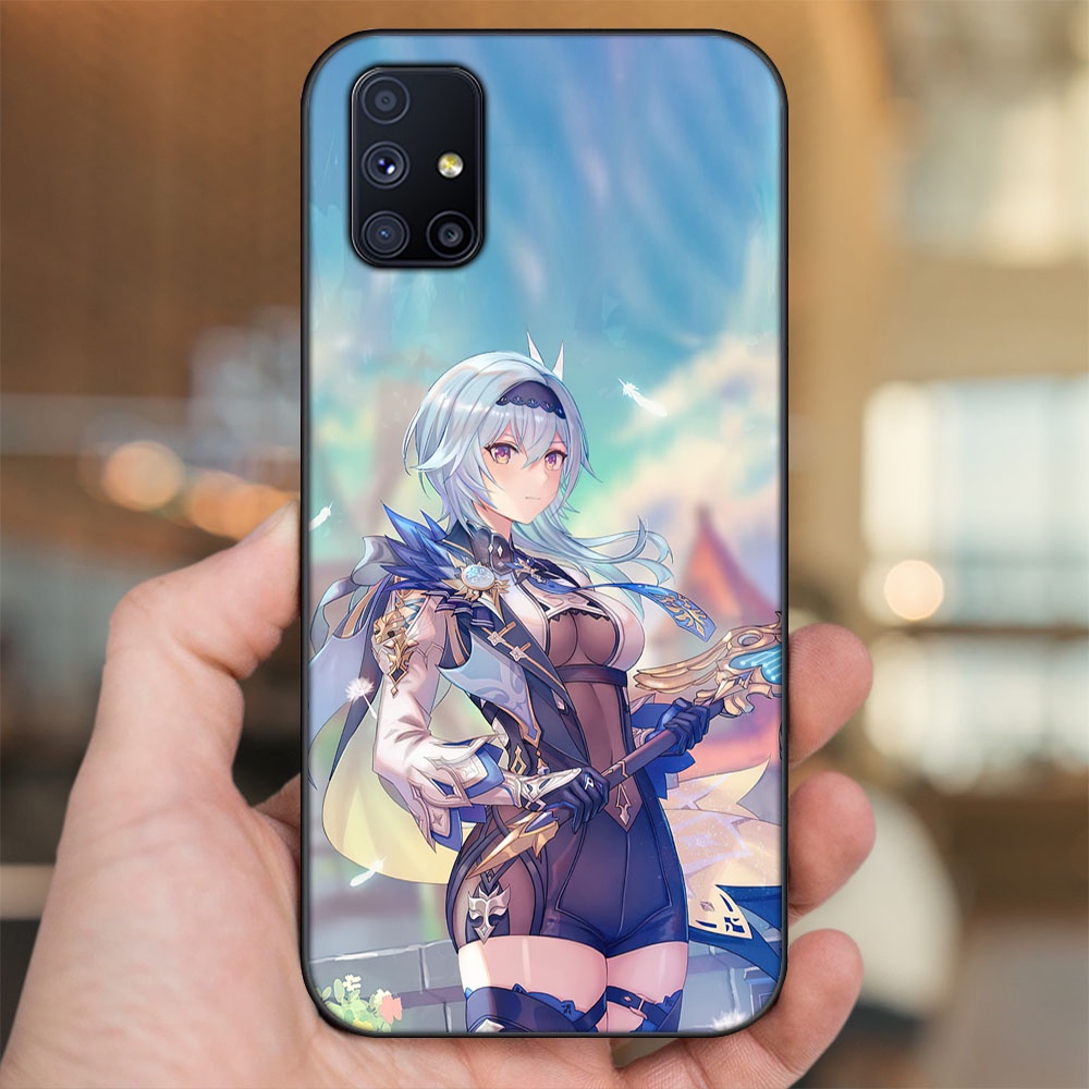 Ốp lưng Samsung M51 viền đen in hình Eula Genshin Impact
