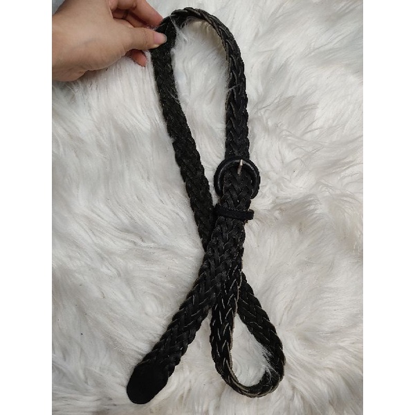 Dây lưng da thật đan bản 3 cm