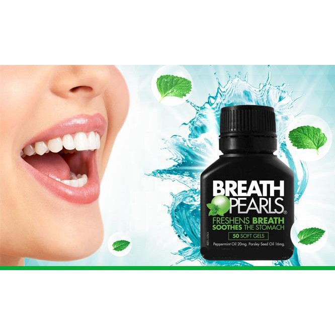 Viên Uống Hỗ Trợ Thơm Miệng Úc Breath Pearls (50 Viên)