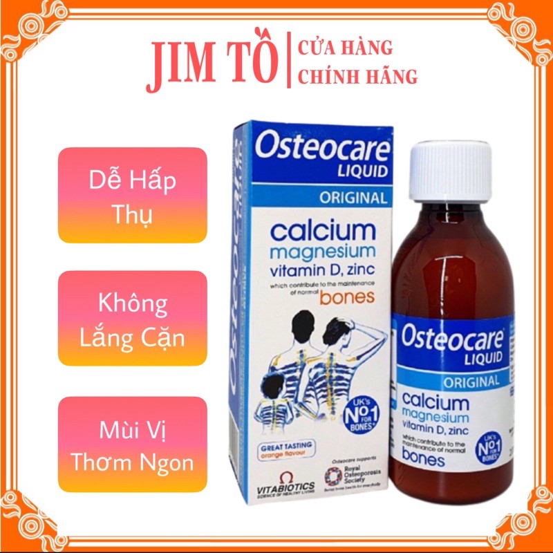 (Hiệu Qủa 100%) Canxi nước Osteocare Original Liquid 200ml cho trẻ từ 3 tuổi và phụ nữ mang thai