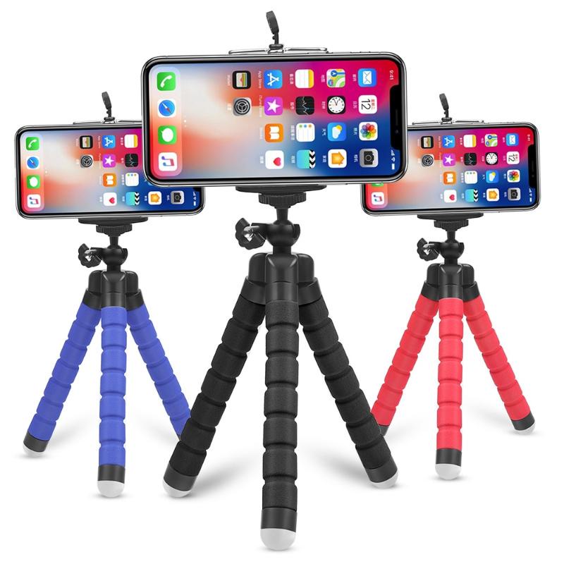 Mini Flexible Sponge Octopus Tripod Mobile Phone Smartphone 360º Tripod For Gopro 9 8 7 Camera