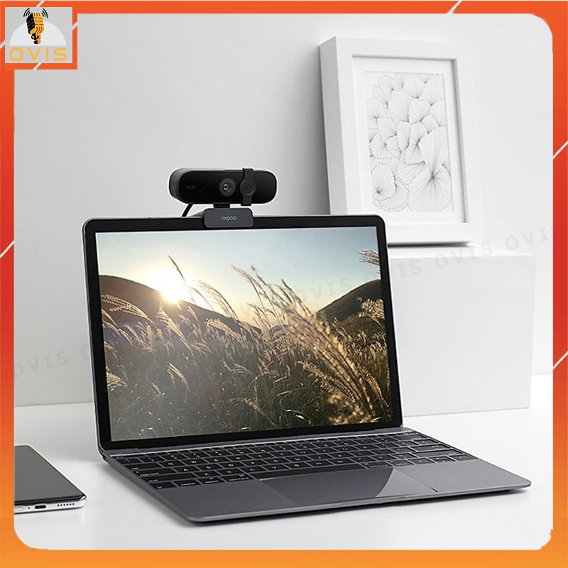 Rapoo C280 -  Webcam Họp Trực Tuyến Tự Động Lấy Nét, Độ Phân Giải 2K, Góc Rộng 85°, Khử Tiếng Ồn Kép