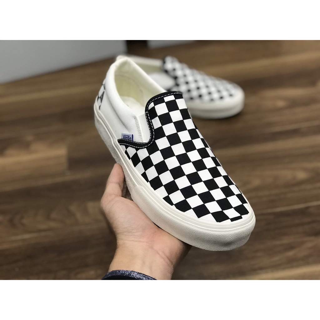 [ Freeship - Xả Kho ] Giày slipon caro, Giày thể thao checker board, Giày 𝐕𝐀𝐍𝐒 lười nam nữ chữ xanh | BigBuy360 - bigbuy360.vn