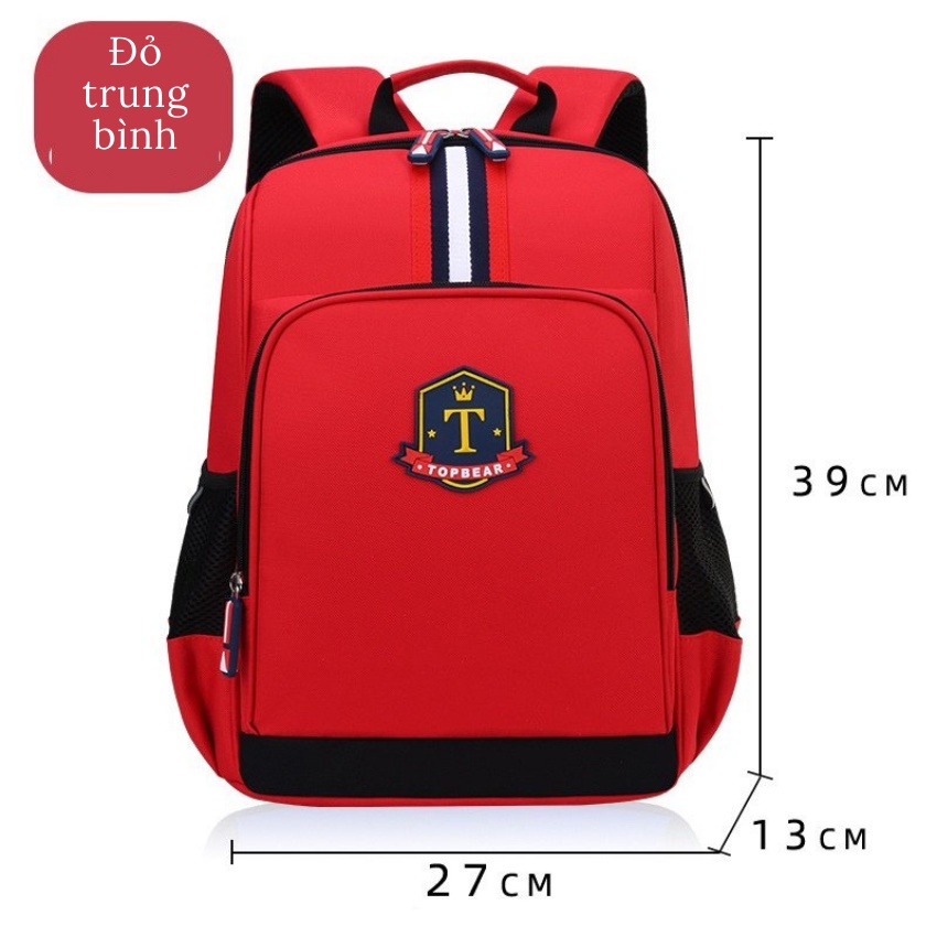 Balo học sinh chống gù cho bé cao cấp dễ thương, chống thấm nước siêu nhẹ dạ quang Topbear 635
