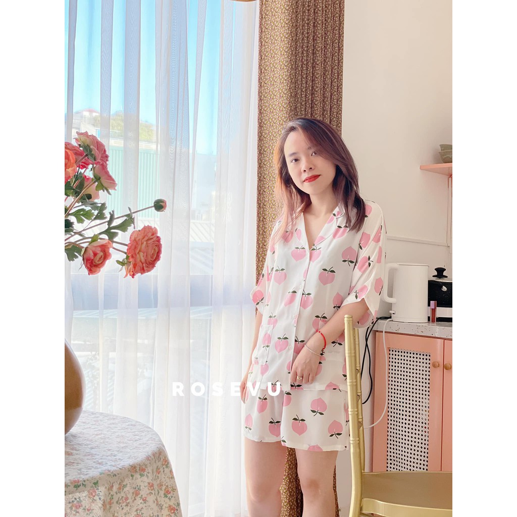 Bộ Pijama cao cấp mã BN666 vải lụa Mango (tặng kèm dây buộc tóc cùng màu) | BigBuy360 - bigbuy360.vn