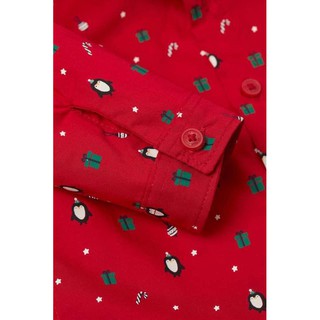 Áo sơ mi HM đỏ kèm nơ Noel
