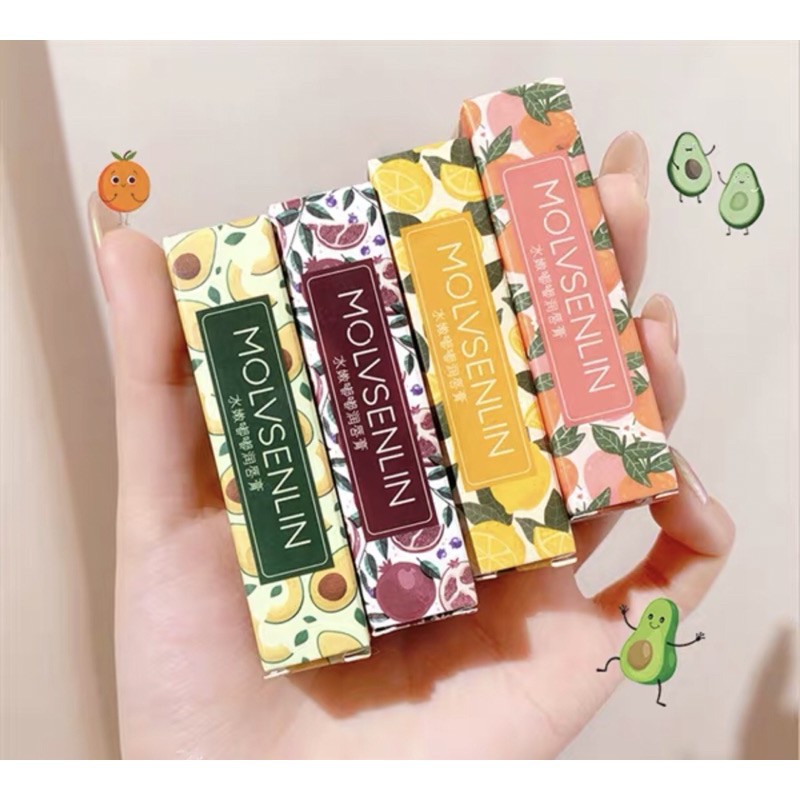 Son Dưỡng Vị Trái Cây Giảm Thâm Môi Giảm Nứt Nẻ Môi Lip Balm Molvsenlin