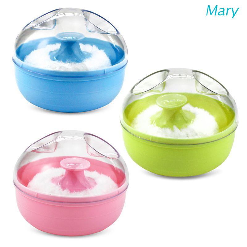 Hộp đựng phấn rôm Talcum + Bông dặm mềm mại nhỏ gọn tiện dụng cho bé