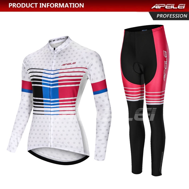 Set Đồ Thể Thao Chạy Xe Đạp Tay Dài Thoải Mái Chất Lượng Cao Cho Nữ