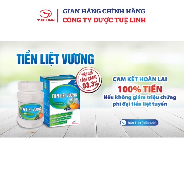 ✅Tiền liệt vương Tuệ Linh [Chính hãng] - Giảm tiểu đêm, hỗ trợ giảm phì đại tuyến tiền liệt - Hộp 60 viên