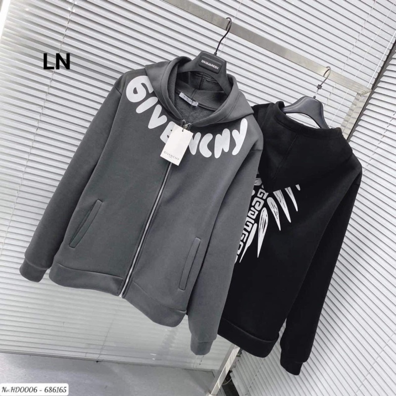 Áo khoác GI VẦN xương mũ 2 lớp TH6