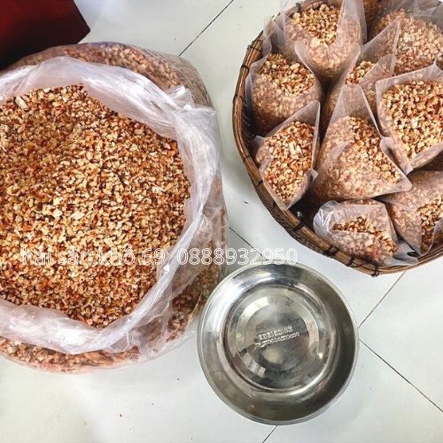 Đầu tôm khô siêu sạch, nấu canh, đặc sản Cà Mau, Ép chân không gói 500g - Hải sản khô 69.