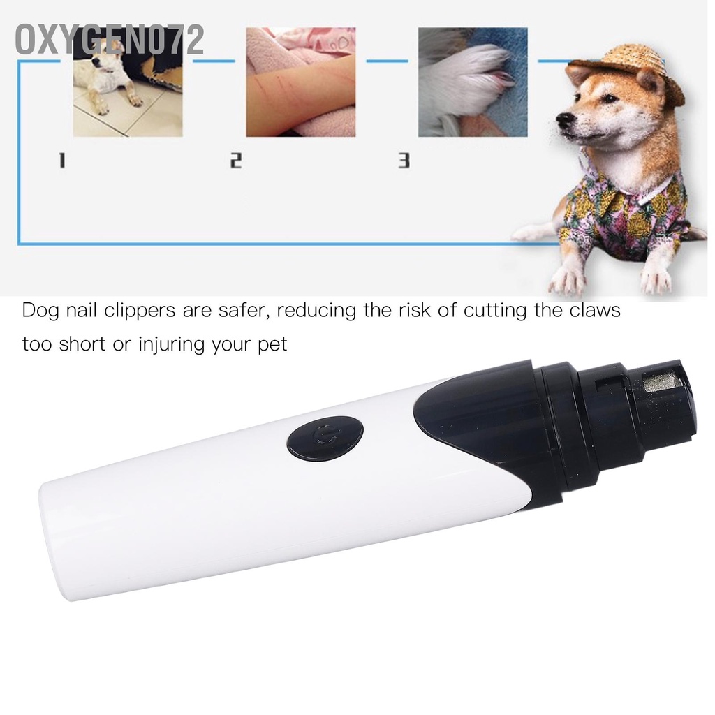 Oxygen072 Máy mài móng tay cho chó USB có thể sạc lại Yên tĩnh tự động an toàn hiệu quả cắt thú cưng mèo
